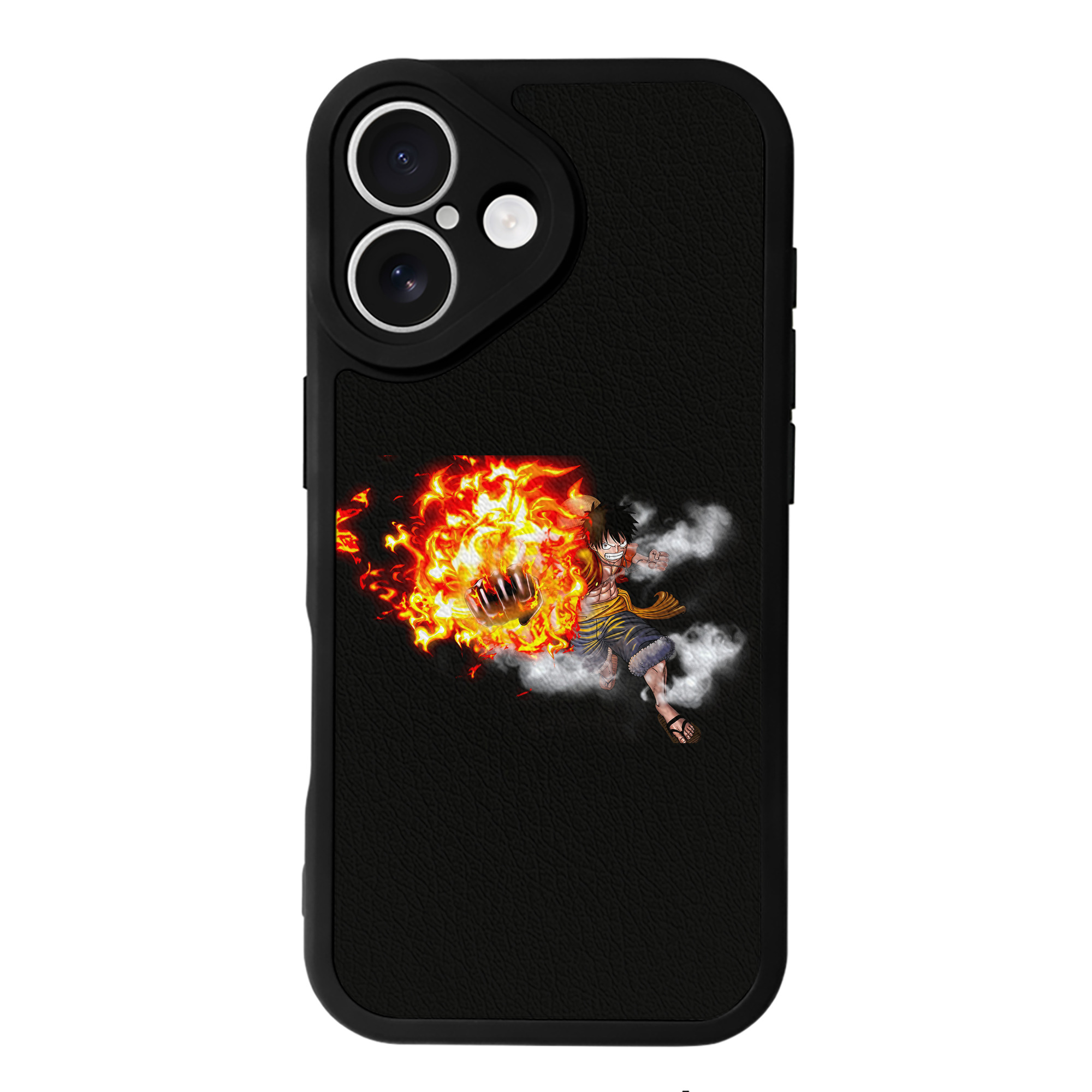 （画像用） ワンピース モンキー・D・ルフィ ONE PIECE Monkey D. Luffy 【iPhone 16シリーズ対応】シリコンスマホケース（レザー調） 材質：シリコン